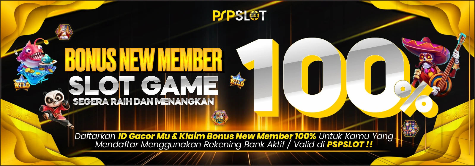 BONUS NEW MEMBER SLOT GAME 100%